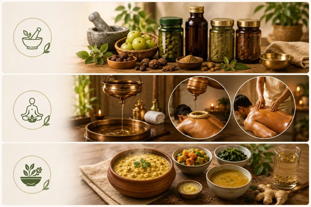 Ayurvedic panchakarma and herbal treatment