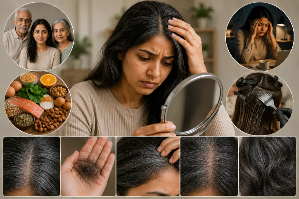 Symptoms of Premature Greying